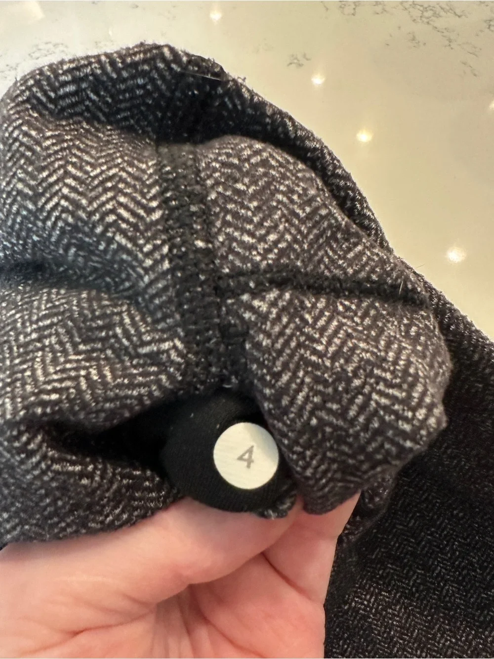 Lululemon Athletica Gray Black Herringbone Wunder Under Leggings size 4